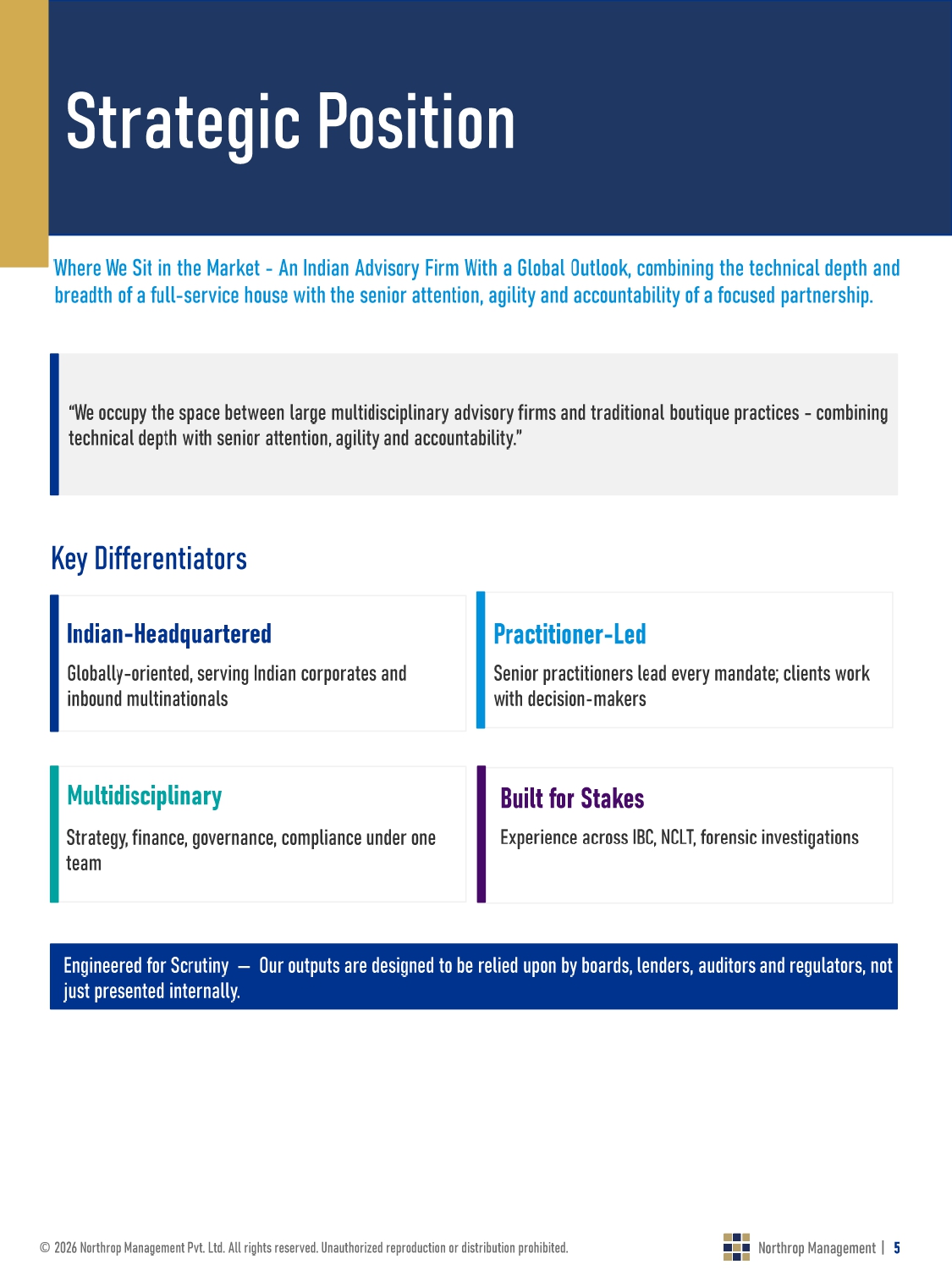 Northrop Management Corporate Profile Slide 5